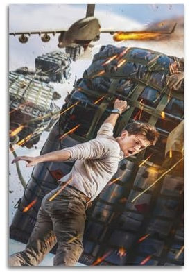 VZRSQZK Poster, Motiv: Film Uncharted Tom Holland, dekoratives Gemälde, Leinwand, Wandposter und Kunstdruck, modernes Familienschlafzimmer, Dekoration, Poster, 20 x 30 cm