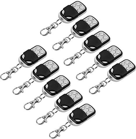 Irishom 10 unités de clonage électrique universel pour porte de garage télécommande Fobs 433 MHz Porte-clés de rechange