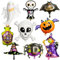 STQDEU 9cs halloween party balloons,halloween party decorations set,halloween photo props,hexe schädel kinder halloween dekorationen,geeignet für halloween party (Halloween)