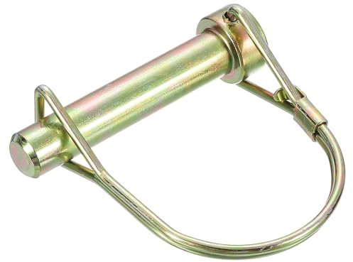 sourcing map 1 perno di collegamento rotondo con anello, 10 mm x 50 mm, perni di collegamento rotondi per barca, kayak, canoa, rimorchio, trattore, carrello, dorato