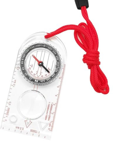SIRLOMU Navigation Kompass Boy Scout Compass Orientierungslauf Kompass Leichter Wanderkompass mit Einstellbarer Neigung für Expedition Karte Lesen Navigation Orientierungslauf (12,5 x 6,0 cm)