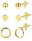 Ohrringe Gold Set Damen, ALEXCRAFT 14K Vergoldet Multipack Stapelbar Ohrringe Silber 925 Ohrstecker Kleine Huggie Creolen Golden Chirurgenstahl Wasserfeste Ohrringe Gold Set für Mehrere Piercings