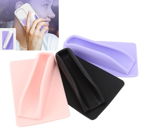 3PCS Lipstick Holder for Cell Phone, Portable Lip Gloss Sleeve with Adhesive Backing, Compatible with Most Phones, Silicone Lip Holder for Travel & Daily Use