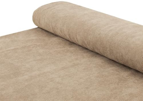 Cord Stoff Hochwertiger Cordstoff für kreative Projekte taupe - Meterware ab 25 x 150 cm - Stoff zum Nähen