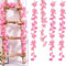 TREABEAR 4PCS Kirschblüten Deko Kunstblumen, 180cm Blumenranken Künstlich Sakura Dunkelrosa, Kunstblumen Girlande Frühling, Künstliche Blumen Blumengirlande Deko für Room Wand Wohnzimmer