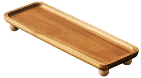 Colcolo Mini Madera elevadora Pedestal de Madera Soporte de Madera rústica Bandeja de Madera Riser Board para la Cocina de la Cocina Centro de Mesa, 28cmx10.5cmx3.5cm