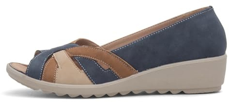 Cushion Walk Women's Open Toe Wedge Sandals, Standard Or Extra Wide EEE Fit