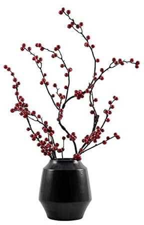 XDAWQP Bonsaï Artificiel, Fleur Artificielle, Simulation Artificielle de Grenadier, Arbre fruitier, Pot de Fleurs en céramique, décoration pour la Maison, Le Salon, Le Bureau