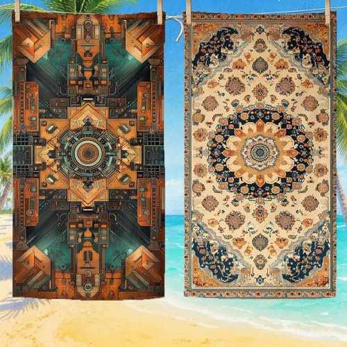 Telo Mare MicrofibraTelo Mare Grande 80x160 cm Set da 2 Antisabbia Asciugatura Rapida Assorbente Salvietta da Spiaggia Asciugamano per Palestra Piscina Viaggi Sport PicnicRegali Donna Tappeto Q-179