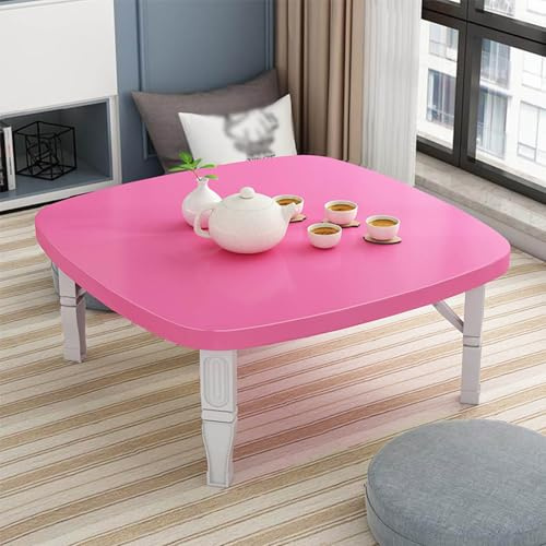 Japanischer zusammenklappbarer Couchtisch aus Holz, tragbar, niedriger Tisch für Boden-Sitz, kompakter Picknick- und Esstisch für Wohnzimmer und Außenbereich (60 x 35 cm)