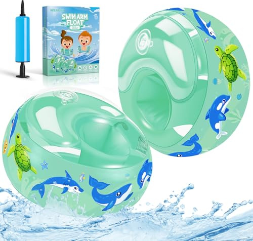 WEARXI Manguitos Bebe 2 Años, Manguitos Piscina con 3 Cámaras de Aire Independientes, Manguitos Bebe 1-6 Años, Ayuda para Aprender a Nadar para 6-25 kg, Diseño Resistente a Fugas