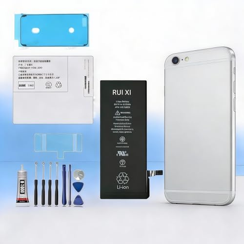 RUI XI Akku kompatibel mit iPhone 6/6 Plus/6S/6S Plus + kostenloses Werkzeug (für iPhone 6)