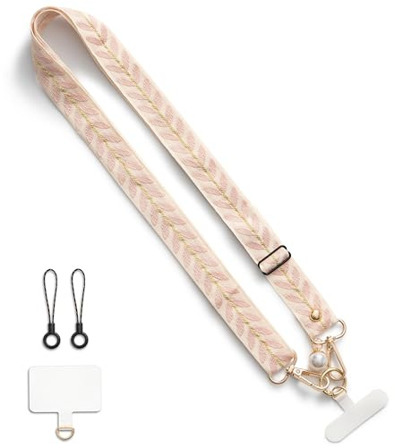 CHUQING Universal Handykette Handyband Band für handyhülle | Breites universelles Handyband zum umhängen für Handyhülle, als Handykette, Handschlaufe oder Schlüsselband nutzbar