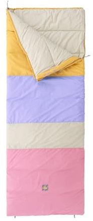 NOMAD® Blazer Multicolour Schlafsack | Reißverschluss linksseitig | Baumwolle | Gefütterter Zugluftschutz | Füllung aus recyceltem Polyester