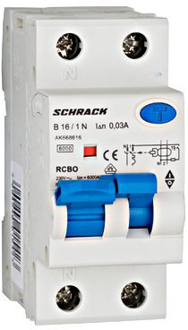FI/LS Kombischutzschalter (RCBO),B16A, 30mA, Type A, VDE