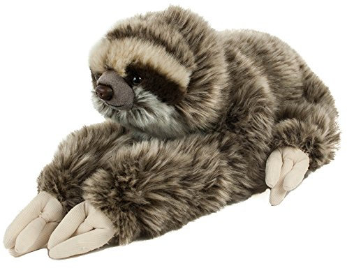 Teddys Rothenburg Kuscheltier Faultier 30 cm liegend grau/braun Plüschfaultier