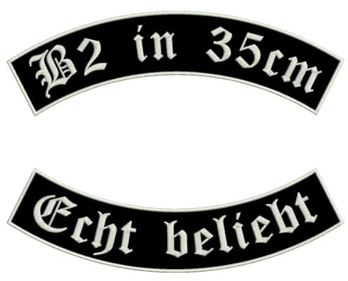 Aufnäher-Set oberer und unterer Bogen B2 mit Wunschtext - 10cm - personalisiert