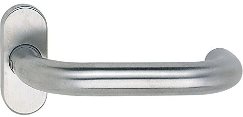 Drücker GEOS - auf Rosette, 1754 D8K, Vierkantstift 8mm, Edelstahl, 1 Stück | Grundmann | Zubehör Beschläge Türen