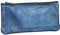Clairefontaine 8706C - Trousse Scolaire Plate 22x11 cm en Véritable Cuir irisé, Indigo