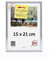 3-B Bilderrahmen FOTO - 15x21 cm - silber - Fotorahmen, Kunststoffrahmen mit Acrylglas.