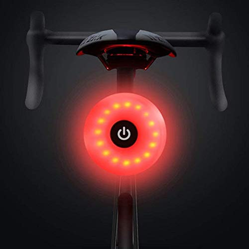 Luz Trasera de Bicicleta, WASAGA LED USB Recargable, Impermeable, Advertencia, 5 Modos, luz Trasera (Azul)