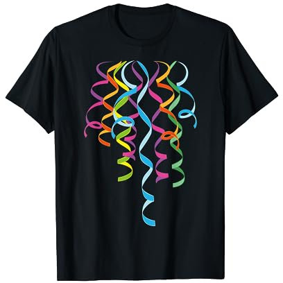 Karneval Luftschlangen Party Fasching Rosenmontag T-Shirt T-Shirt