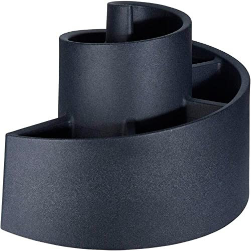 Koopp Extra Large Intérieur Extérieur Gris Charbon Spirale Jardinière Plante Pot Stepped Jardinière