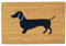 Nicola Spring Coir Door Mat - 60 x 40cm - Sausage Dog - Pack of 1 - Decorative Indoor Front Door Floor Mat Entry Dirt Trapper Rug Outdoor Boot Scraper Non Slip Backing Doormat
