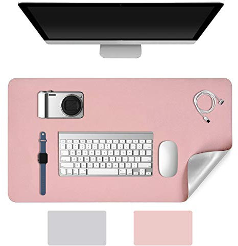 YingStar Alfombrilla de Escritorio Grande Alfombrilla de Ratón Teclado 70 x 35cm Estera del Escritorio Oficina Doble Cara Cuero PU Vade para Escritorio Mesa Protector Mouse Mat para Gaming Ordenador