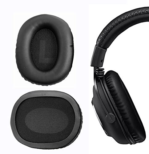 V-MOTA Ohrpolster kompatibel mit Logitech G PRO, G PRO X Stereo PC Xbox PS4 Gaming Kopfhörer, Ersatzkissen Reparaturteile (Leder, 1 Paar)