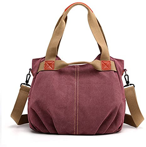 FANDARE Tela Borsa Tracolla Spalla Tote Donna Borsa a Mano Messenger per Shopping Viaggio Partito Work Crossbody Bag Viola