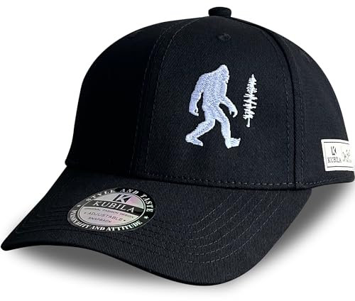 KUBILA Bigfoot bestickte Baseballkappe für Damen und Herren, Bigfoot Baseball Cap schwarz, Einheitsgr��e