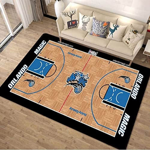 LHGBGBLN Kreativer Teppich - NBA-Basketball Decken - Trendige Fußmatten für das Schlafzimmer von Jungen 140x200cm