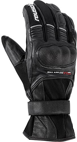Reusch Motorradhandschuhe lang Motorrad Handschuh Airflow XT EVO Leder/Textilhandschuh lang schwarz 7,5, Herren, Tourer, Ganzjährig