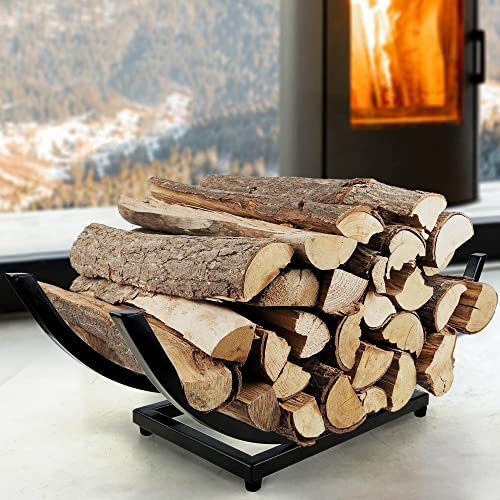 Gebogenes Kaminholzregal Kaminholzhalter:76.2 cm Schwerlast Kaminholzhalter