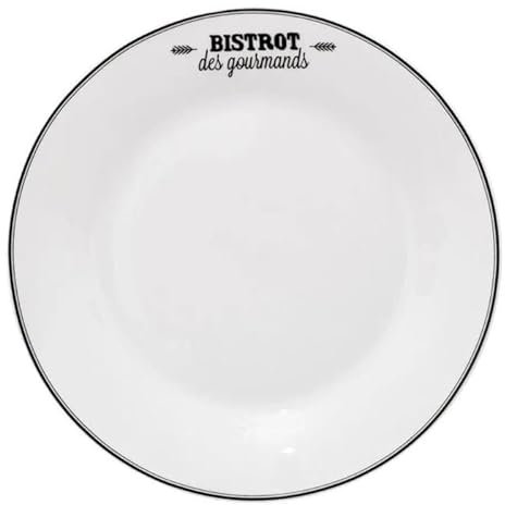 Secret de Gourmet - Lot de 6 Assiettes à Dessert Bistrot 20cm Blanc