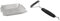 Campingaz 2000014573 Gemüsekorb Premium aus Edelstahl Antihaftbeschichtet, Silber (31 x 30,5 x 6 cm) Grillbürste, dreieckige Grill Bürste aus Edelstahl, Grillzubehör, extra Langer Stiel