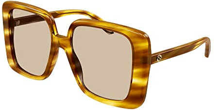 GUCCI Womens GG1314S Sunglasses, Havana-Havana-Brown, 55