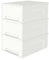 Cetomo 50L*3 Compact Stacking Storage Drawer, Plastic Drawer Organizer with white Doors for Undersink, Kitchen, Pantry, Desk, and Home De-Clutter, Store Shoes and Craft Supplies, 3-Pack, White