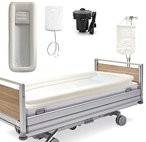 KAXIAA Kit de Baignoire Gonflable pour Douche de Chevet, système de lavabo Gonflable Portable en PVC, Aide au Bain dans Le lit pour handicapés, Personnes âgées