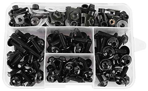 177 Stück Motorrad Verkleidung Bolzen Kit,Motorrad Windschutzscheibe Verkleidungsschrauben Karosserie Schrauben Set Universal M5 M6 Fit Für Sport Bikes 1098 schrauben