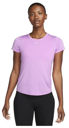 Nike DD0626-532 W NK One DF SS Slim Top Sweatshirt Mujer Rush Fuchsia/White Tamaño XL