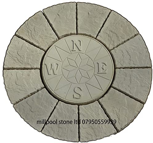 1.2 m Compass Paving Circle slabs Stone Garden Feature