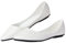 Minetom Damen Pumps Pointed Toe Kunstleder rutschfest Business Büro Flache Schuhe Ballerinas Elegant Bequem Hochzeit Abend Party Braut Schuhe A1 Weiß 43 EU