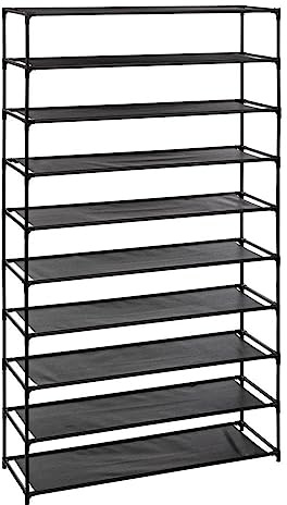 5 five simply smart 5five - schuhablage mit 10 ebenen aus schwarzem stoff