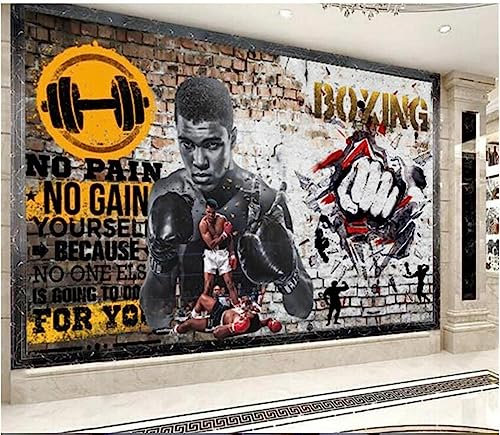 Custom Any Size Sports Gym 3D Photo Wall Paper Weightlifting Boxing Industrial Decor Mural Wallpapers 3D-250Cmx175Cm