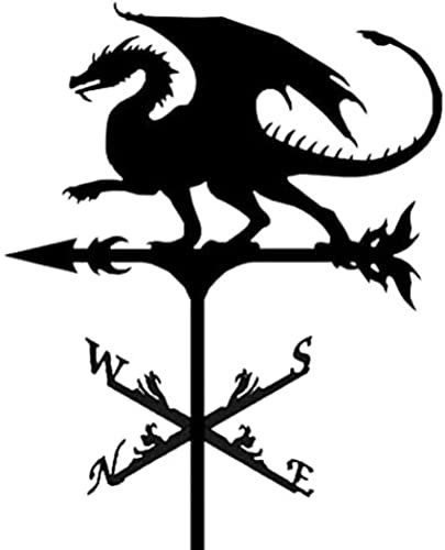 EICOFF Girouette, voilier cuirassé Marines Dragon en Forme de girouette en Acier Inoxydable, scène de Ferme rétro, pieu de Jardin décoratif girouette