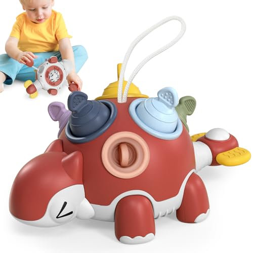 Lehoo Castle Spielzeug ab 1 Jahr Baby Junge Mädchen, Montessori Sensorik Spielzeug Dino Kleinkinder Spielzeug, Frühe Entwicklung Lernspielzeug Geschenk, Pop Fidget Spinning Toy 1-3 Geschenk