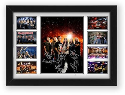 Iron Maiden Signed Poster Print - Limited Edition Autograph Fan Gift – Collectible Memorabilia Merchandise (Framed A4 (30x21cm))