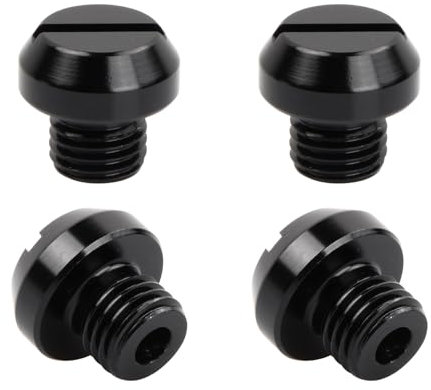 Wisebom Motorrad Spiegel Blindstopfen Schrauben M10x1,25mm, 4 Stück Schwarz Motorroller Spiegel Gewinde Abdeckung, Universal Motorrad Spiegelloch Schrauben Rechtsgewinde